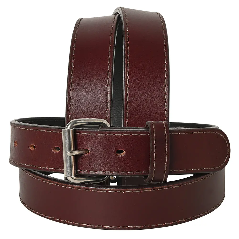 American Tanner Western Genuine Heavy-Duty Full Grain Leather Hand Crafted Unisex Holster Belt Men Women Ccw Brown 1