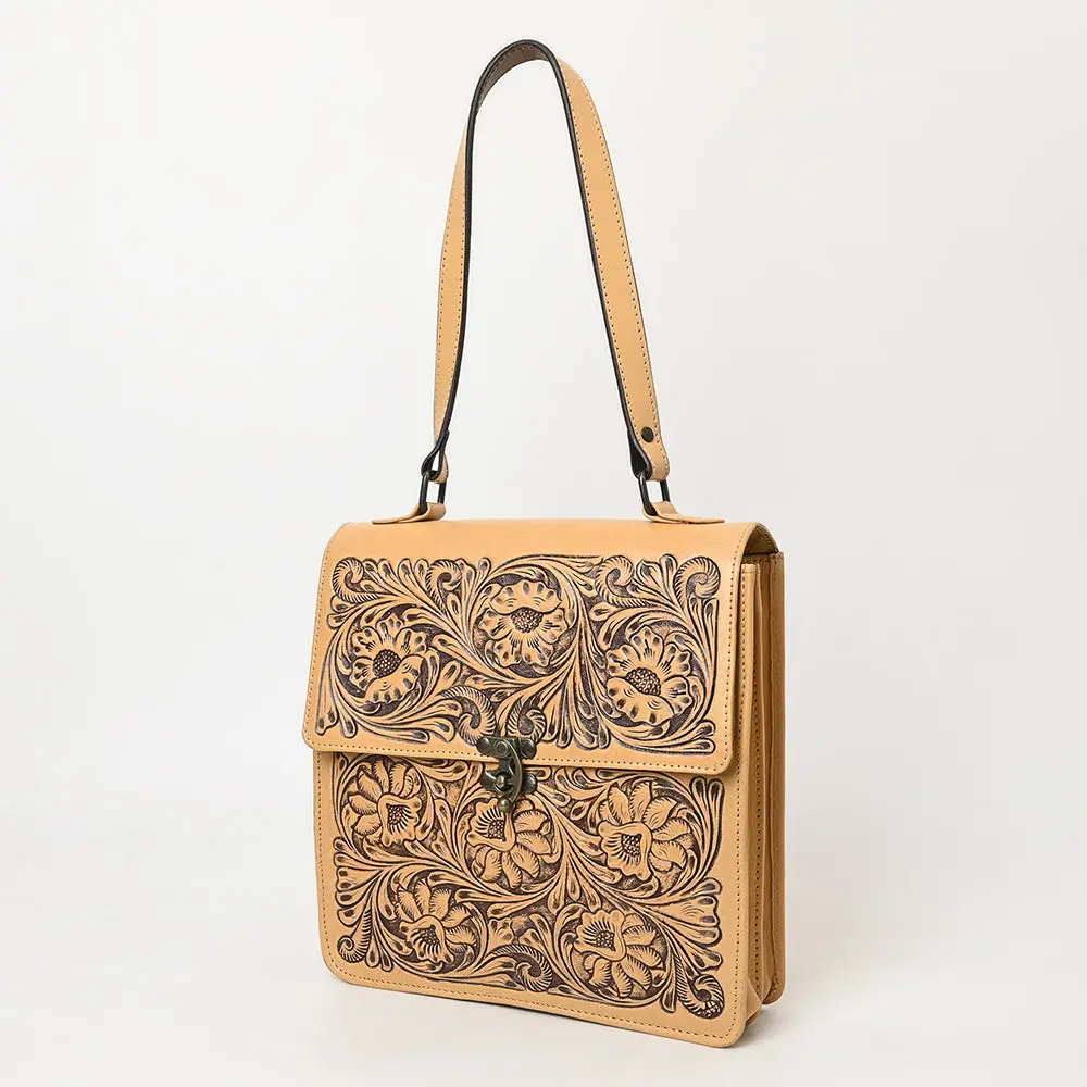 American Darling Briefcase Hair On Saddle Blanket Genuine Leather Women Bag Western Handbag Purse 1
