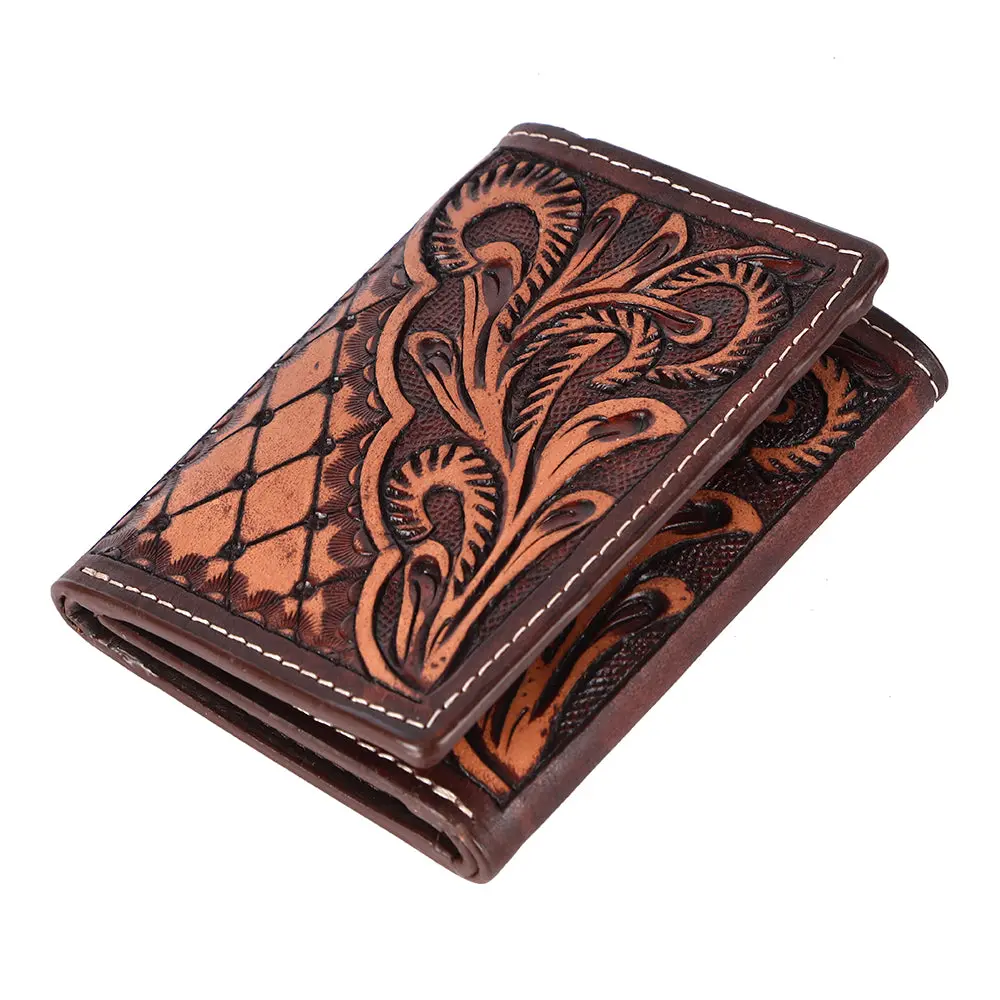Bar H Equine Genuine Leather Rodeo - Bifold & Trifold Wallet For Men Women 3