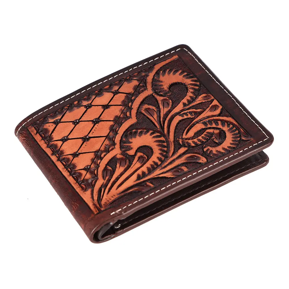 Bar H Equine Genuine Leather Rodeo - Bifold & Trifold Wallet For Men Women 2