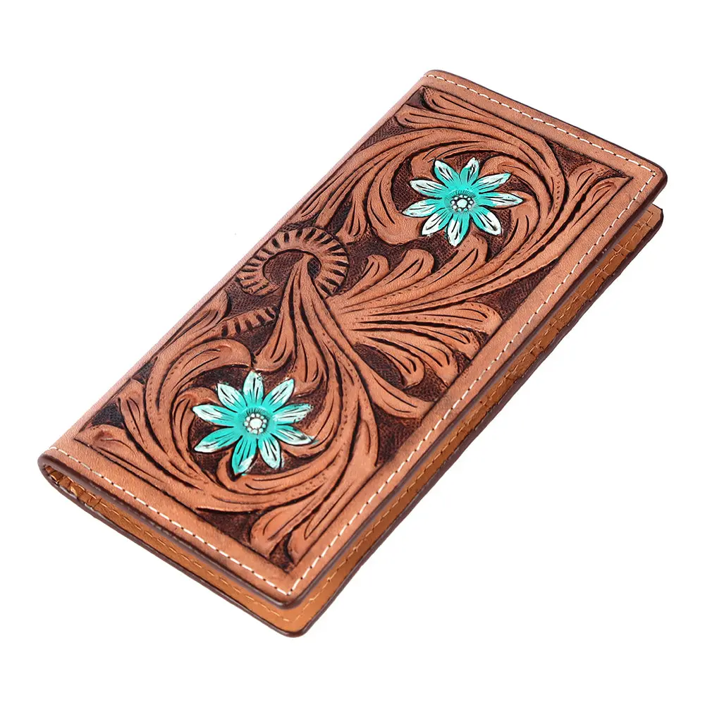 Bar H Equine Genuine Leather Rodeo - Bifold & Trifold Wallet For Men Women 1