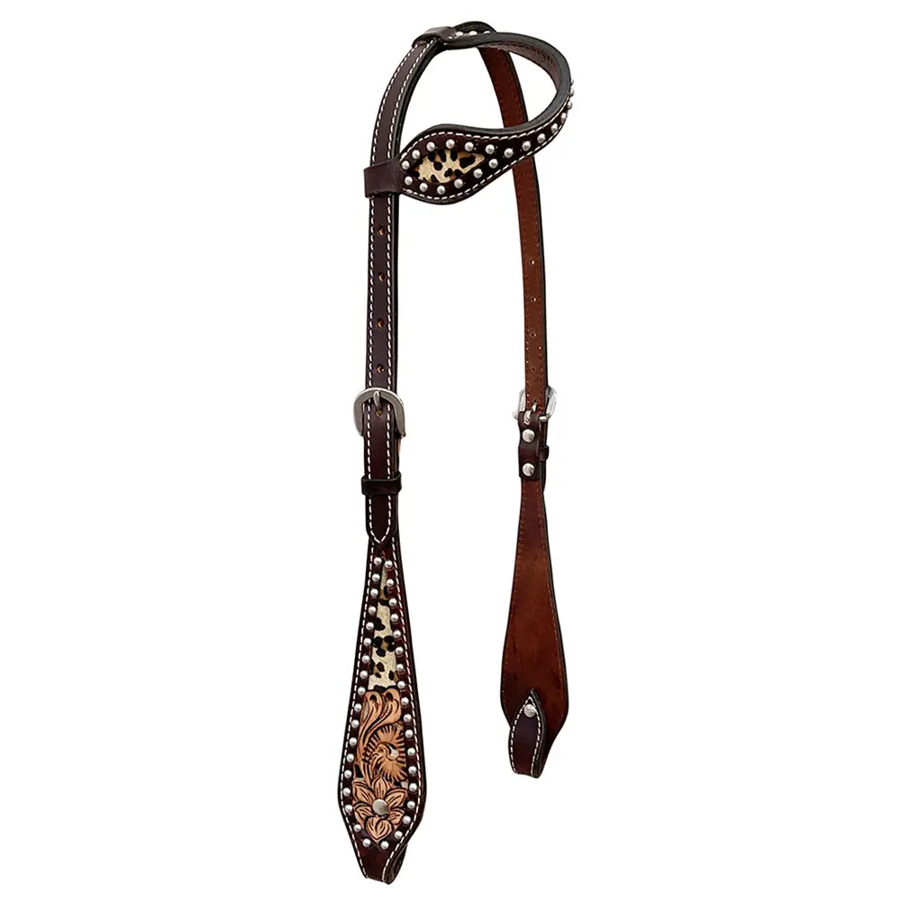 Bar H Equine Horse Genuine Leather Floral Carved Tack Set Brown 1