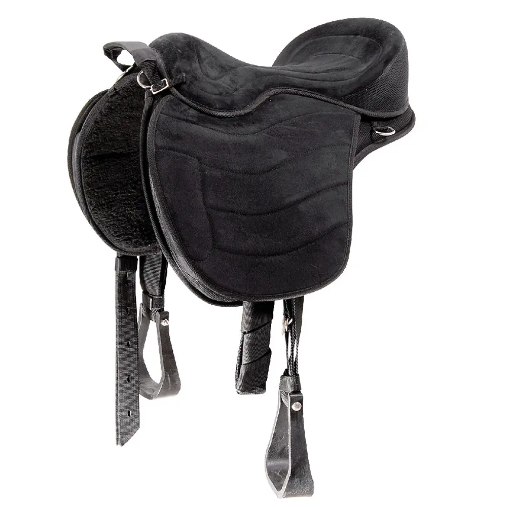 Large Cashel Water Repellant Micro Fiber Suede G2 Soft Saddle Black 1