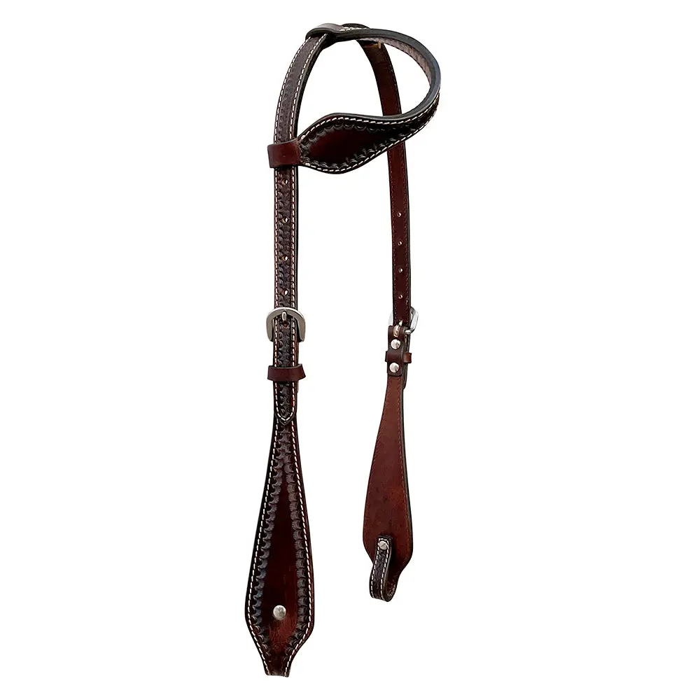 Bar H Equine Western Genuine Leather Horse Tack Set Dark Brown 3