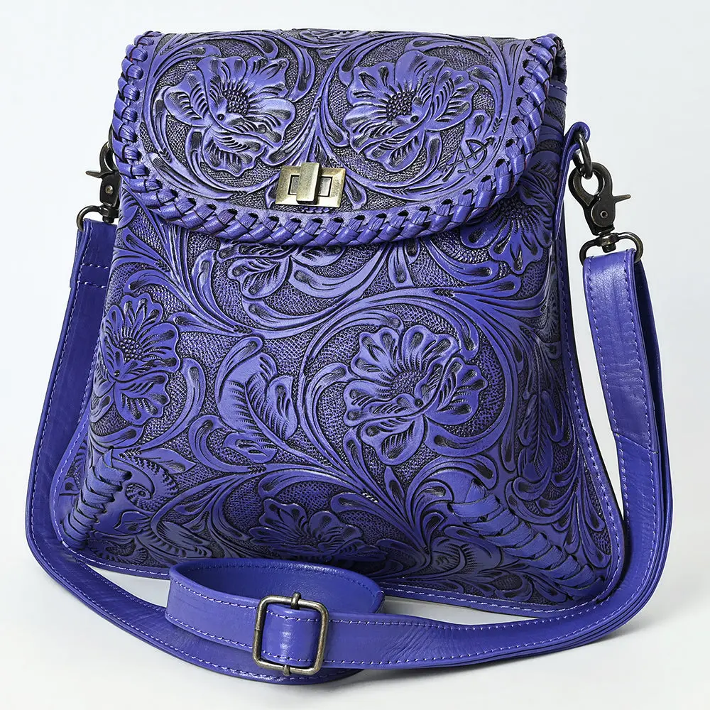 American Darling Hand-Tooled Genuine Leather Crossbody Bag | Floral Carved Full-Grain Western Purse | Everyday Leather Crossbody For Women 1