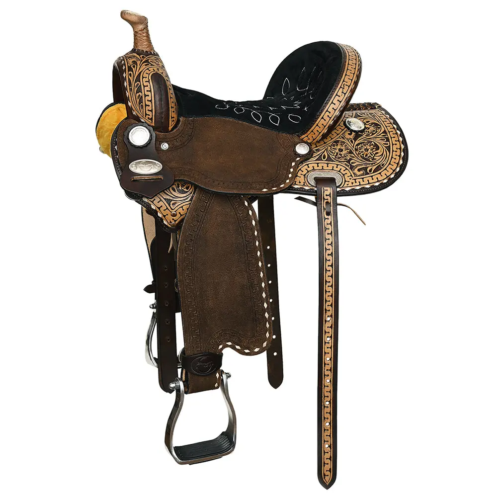 Comfytack Horse Barrel Racing Trail Pleasure American Leather Saddle Brown 1