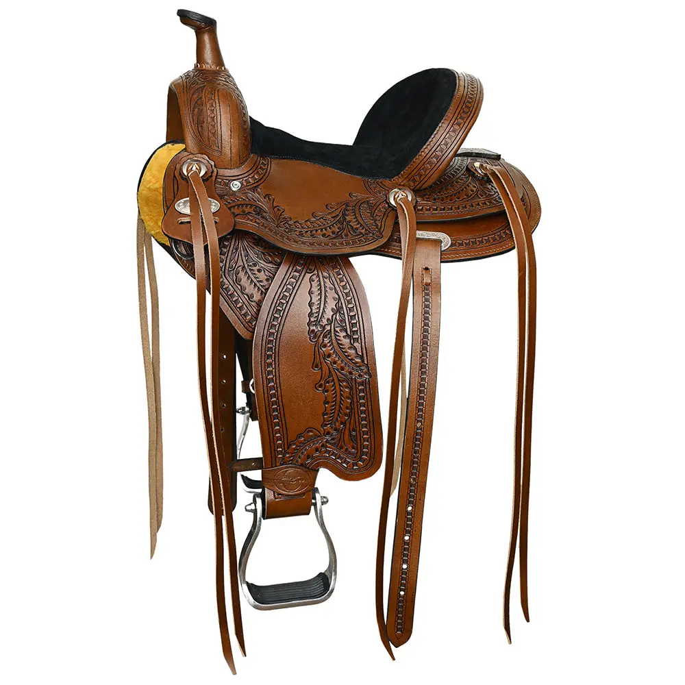 Comfytack Horse Barrel Racing Trail Pleasure American Leather Saddle Brown 1