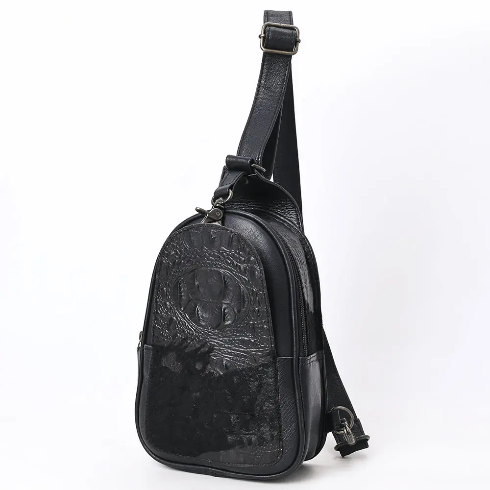 American Darling Sling Crocodile Embossed Genuine Leather Women Bag Western Handbag Purse | For 1