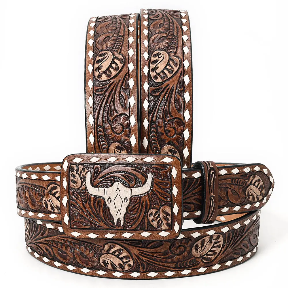 American Darling Beautifully Hand Tooled Genuine American Leather Belt Men And Women 1