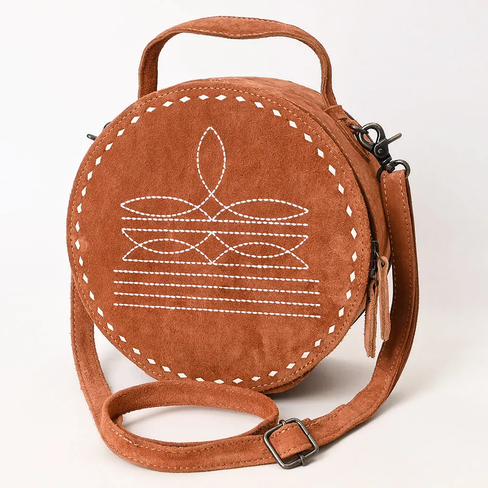 American Darling Genuine Suede Leather Women Canteen Bag Western Handbag Purse | Travel Clutch 1