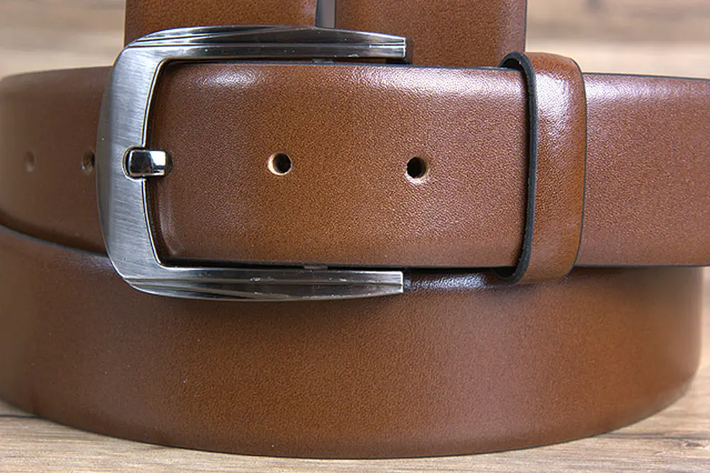 Hilason Brown Leather Dress Belt 100% Pure Italian Cow Genuine Formal | Mens Belts Western Casual Heavy Duty For Men 2