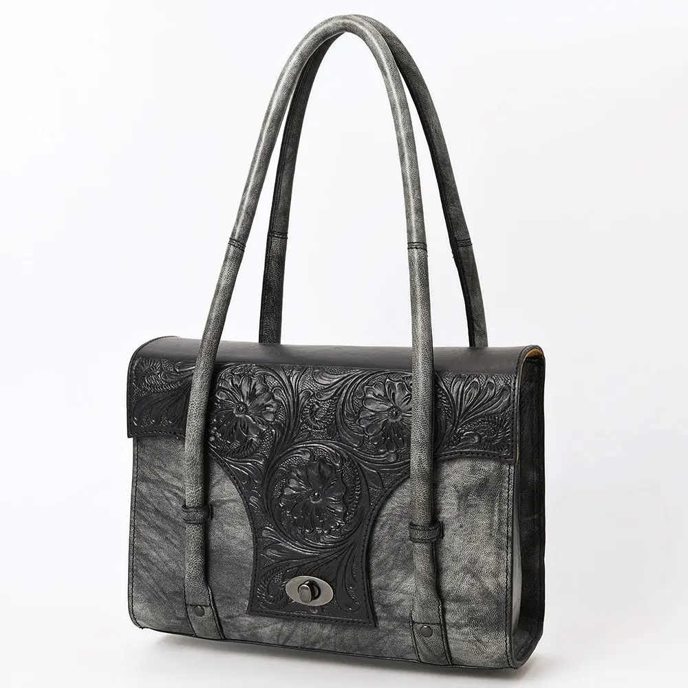 American Darling Briefcase Hand Tooled Genuine Leather Women's Bag Western Handbag Purse 1