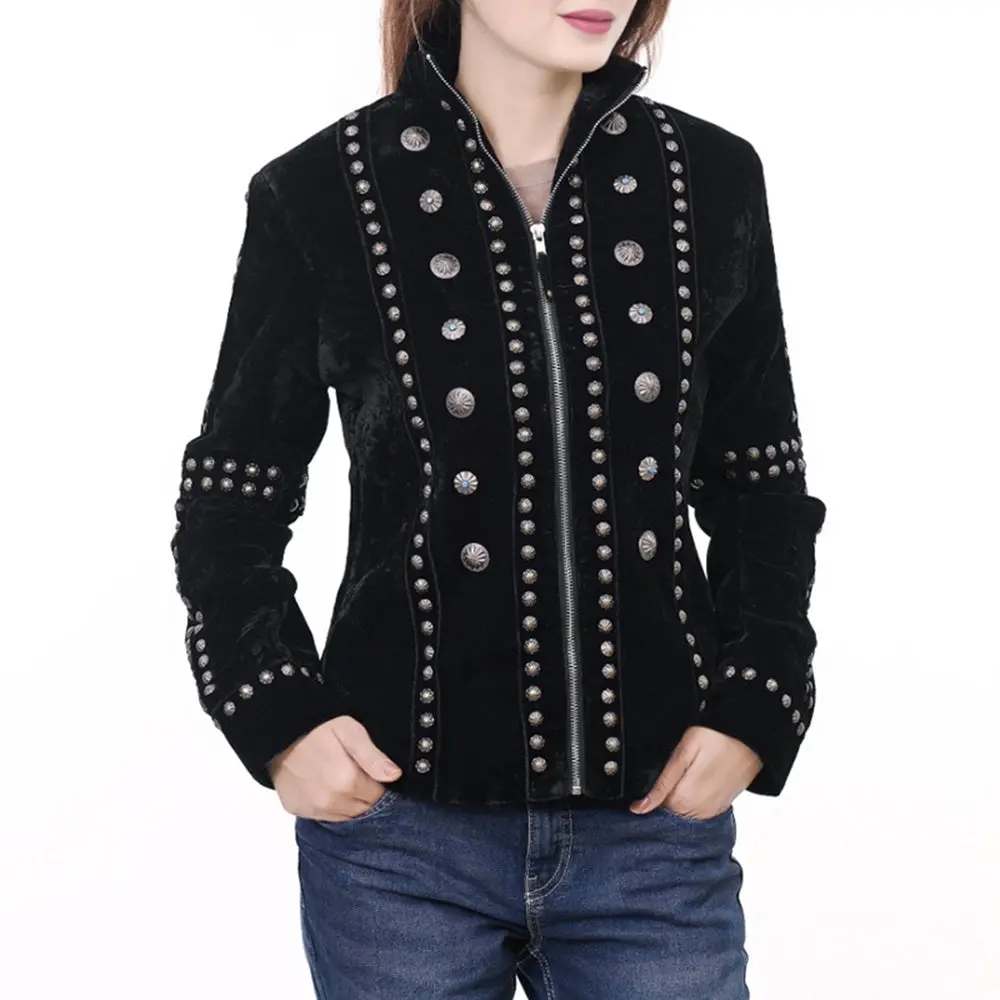 American Darling Addr015 Velvet Women Shirt Dress Tunic Ladies Girl Top Black 1