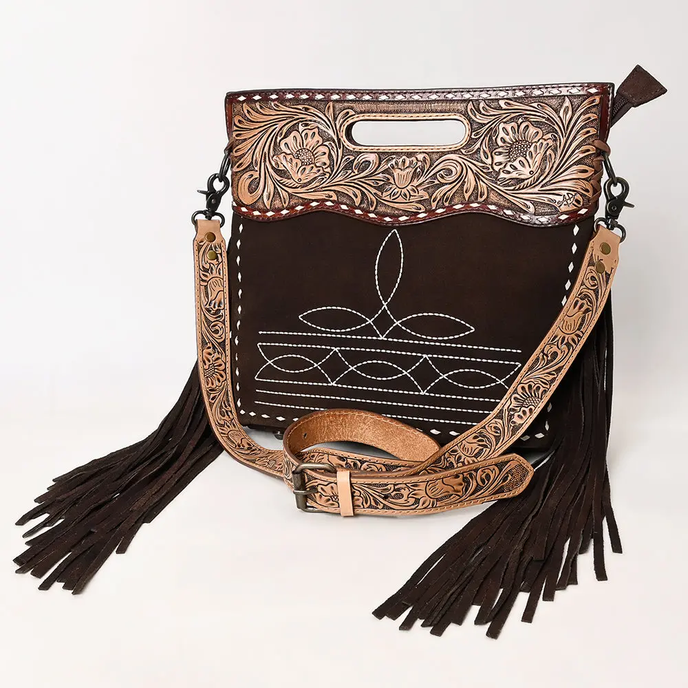 American Darling Crossbody Beautifully Hand Tooled Genuine Leather Women's Bag Western Handbag Purse| Bag 1