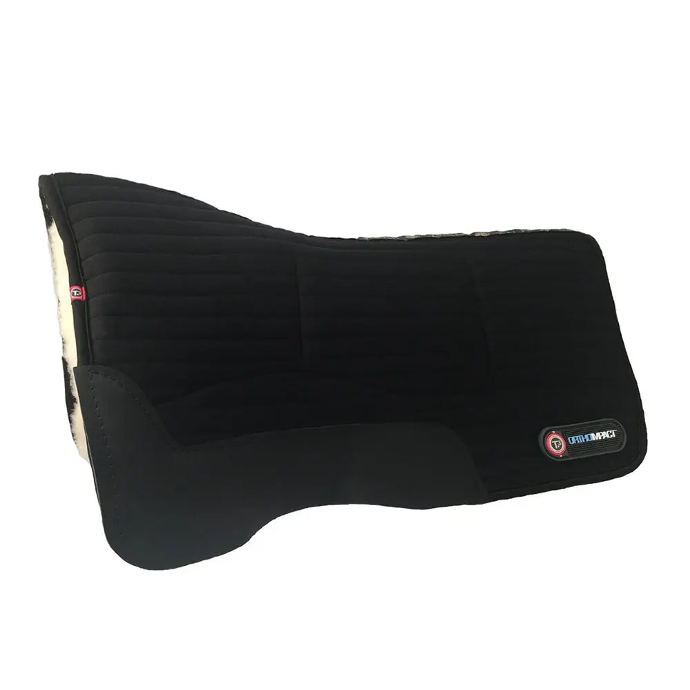 Toklat Western Horse T3 Matrix Shimmable Performance Wool Ortho Impact Saddle Pad Black 1