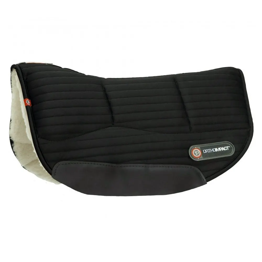 Toklat Western Horse T3 Matrix Round Skirt Wool Back Ortho Shim Saddle Pad Black 1
