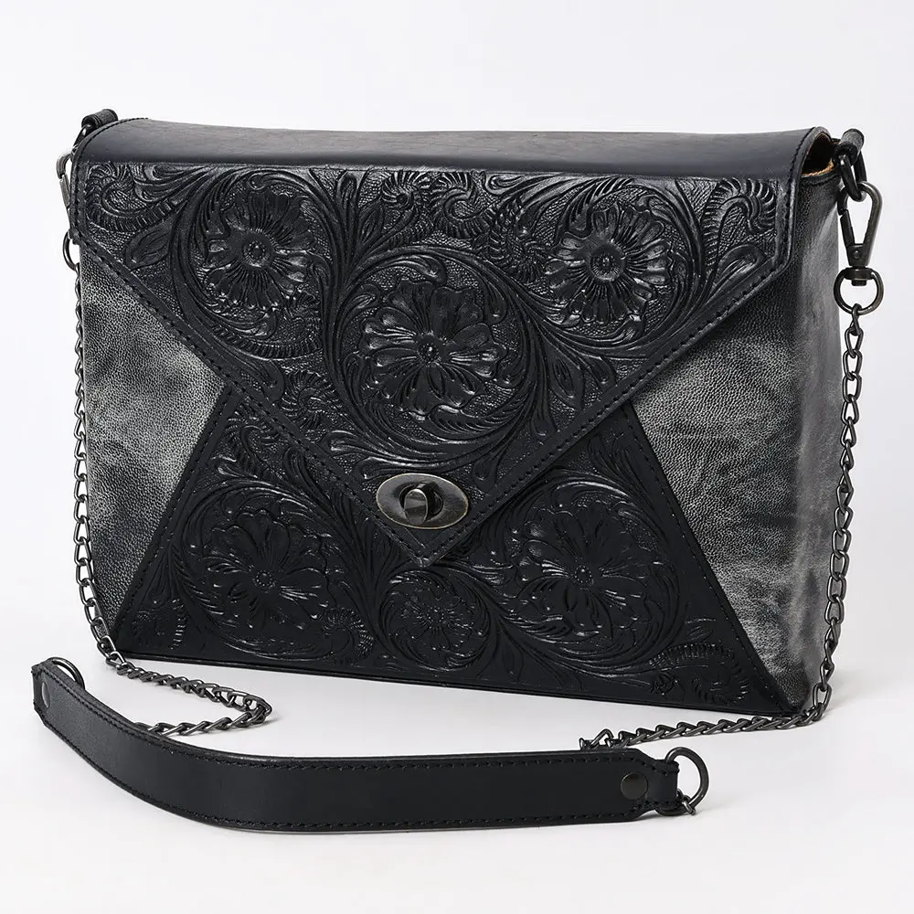 American Darling Envelope Hand Tooled Hair-On Genuine Leather Women Bag Western Handbag Purse | For 1