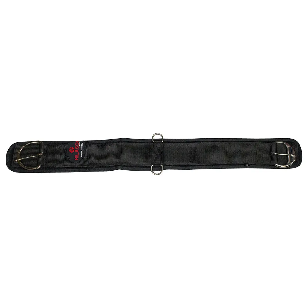 Hilason Western Horse Nylon Roper Saddle Cinch Girth Black Stainless Steel Buckle 1