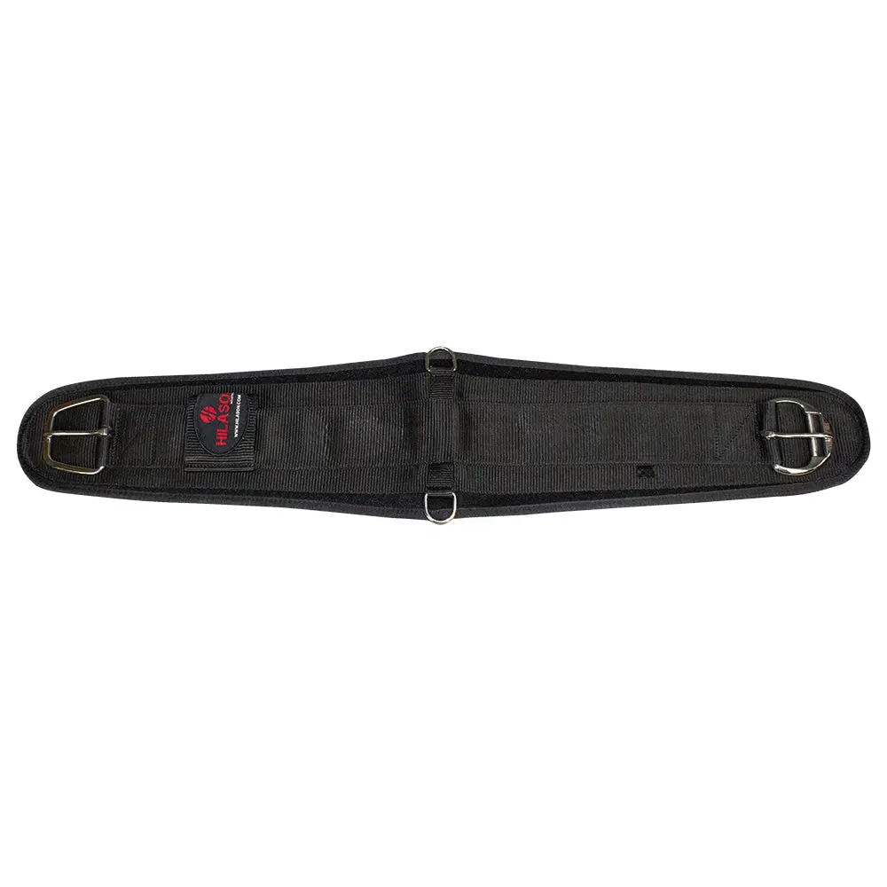 Hilason Western Horse Nylon Roper Saddle Cinch Girth Black Stainless Steel Buckle 1