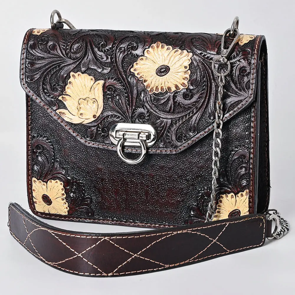 American Darling Messenger Hand Tooled Genuine Leather Women Bag Western Handbag Purse 1
