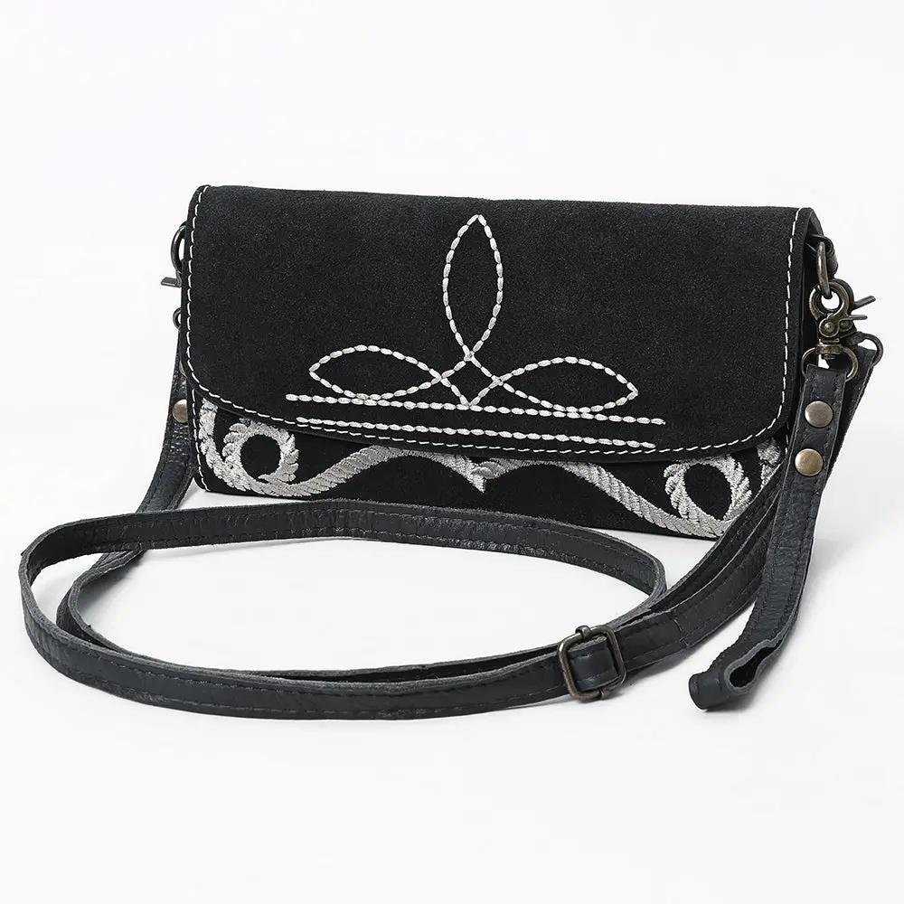 American Darling Suede Bag Genuine Leather Clutch 3