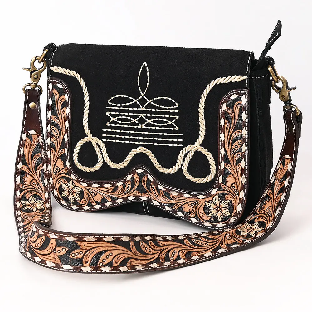 American Darling Hand Tooled Genuine Leather Crossbody Bag 1