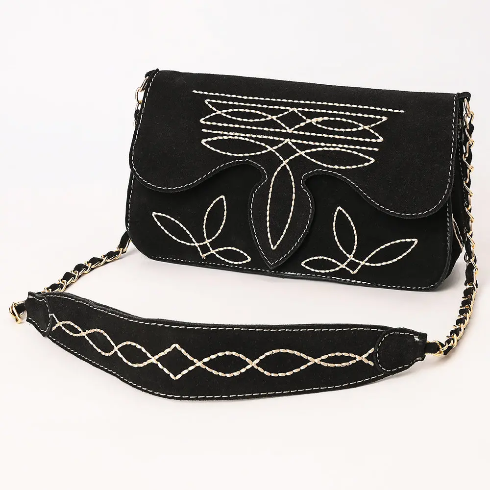 American Darling Suede Bag Genuine Leather Clutch 8