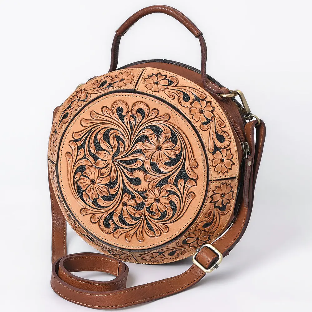 American Darling Canteen Hand Tooled Genuine Leather Women Bag Western Handbag | Purse Travel 1