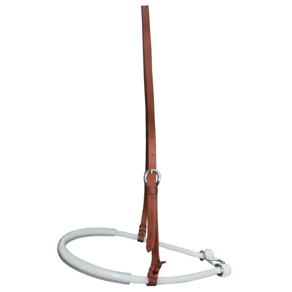 Hilason Western Tack Round Nose Working Single Rope Noseband Bosal Tan 1