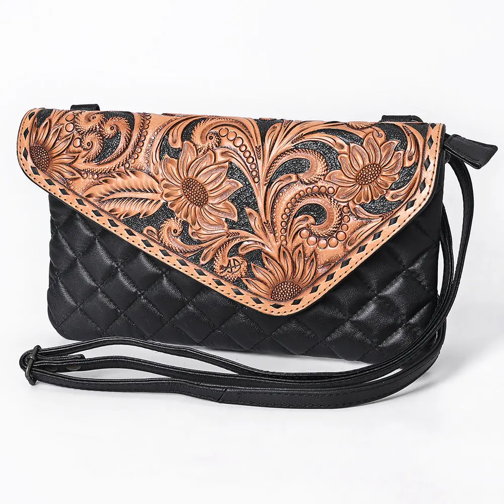 American Darling Wallet Genuine Western Leather Women Bag | Handbag Purse Hand Tooled Travel Jewelry Case 1