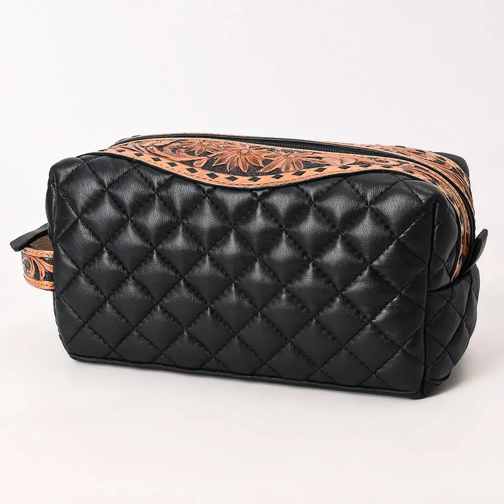 American Darling Toiletry Hand Tooled Genuine Leather Western Women Bag Handbag | Purse For 1