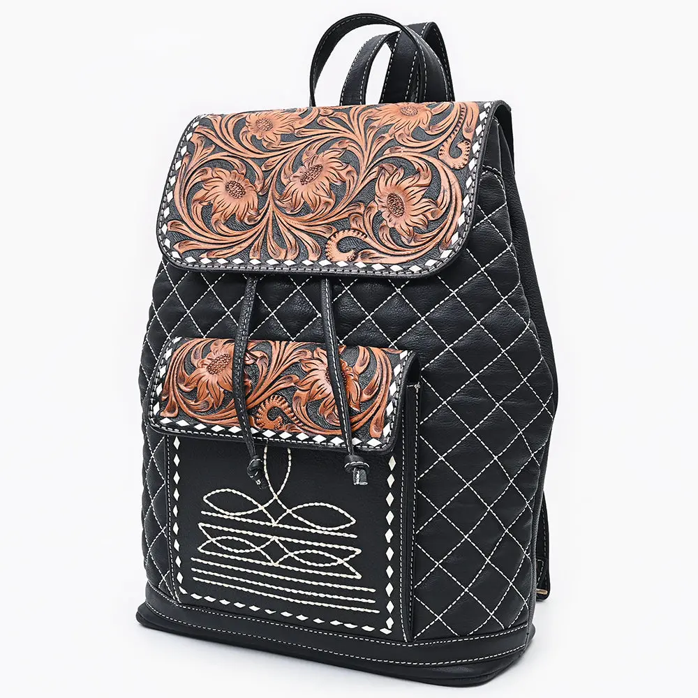 American Darling Backpack Beautifully Hand Tooled Leather Women Bag 1