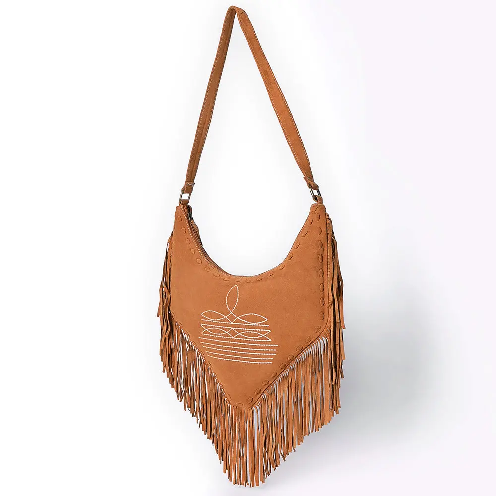 American Darling Small Crossbody Suede Genuine Leather Women's Bag Western Handbag Purse 1