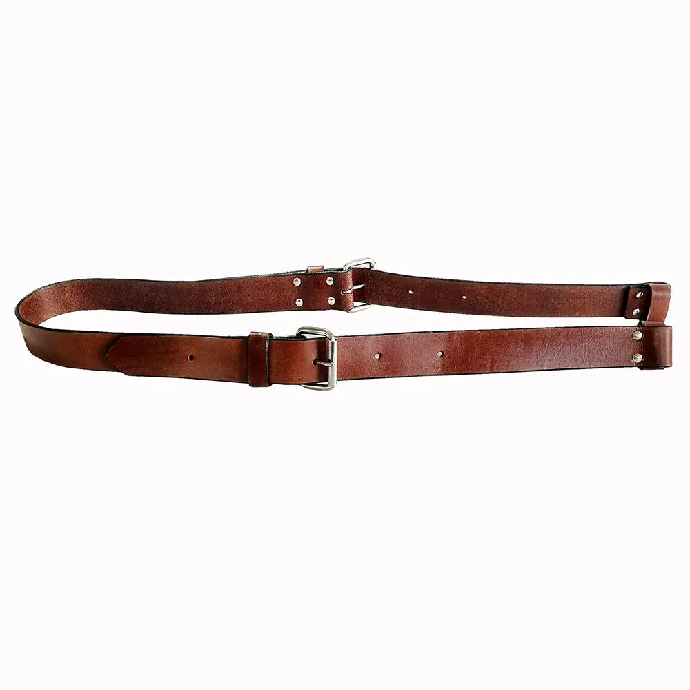 34 In Hilason Western Flank Cinch With Connector Girth Stainless Steel Fitting Brown 1