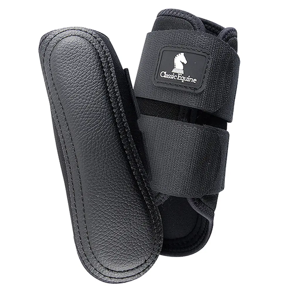 Large Classic Equine Airwave Splint Breathable Horse Leg Boots Pair Black 1