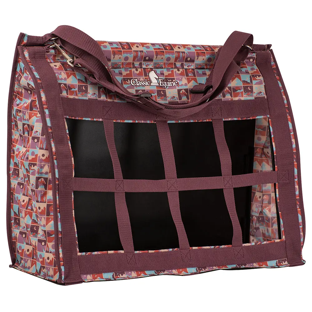 Classic Equine Polyester Topload Hay Bag Hook And Loop Top Flap Moab 1