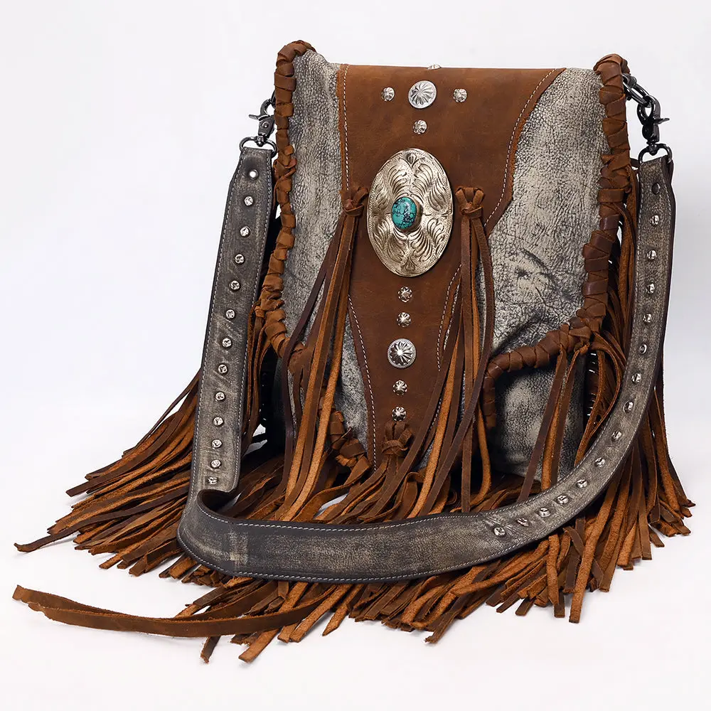 American Darling Messenger Hair On Full Grain Genuine Western Leather Women Bag | Handbag Purse For Cute 1
