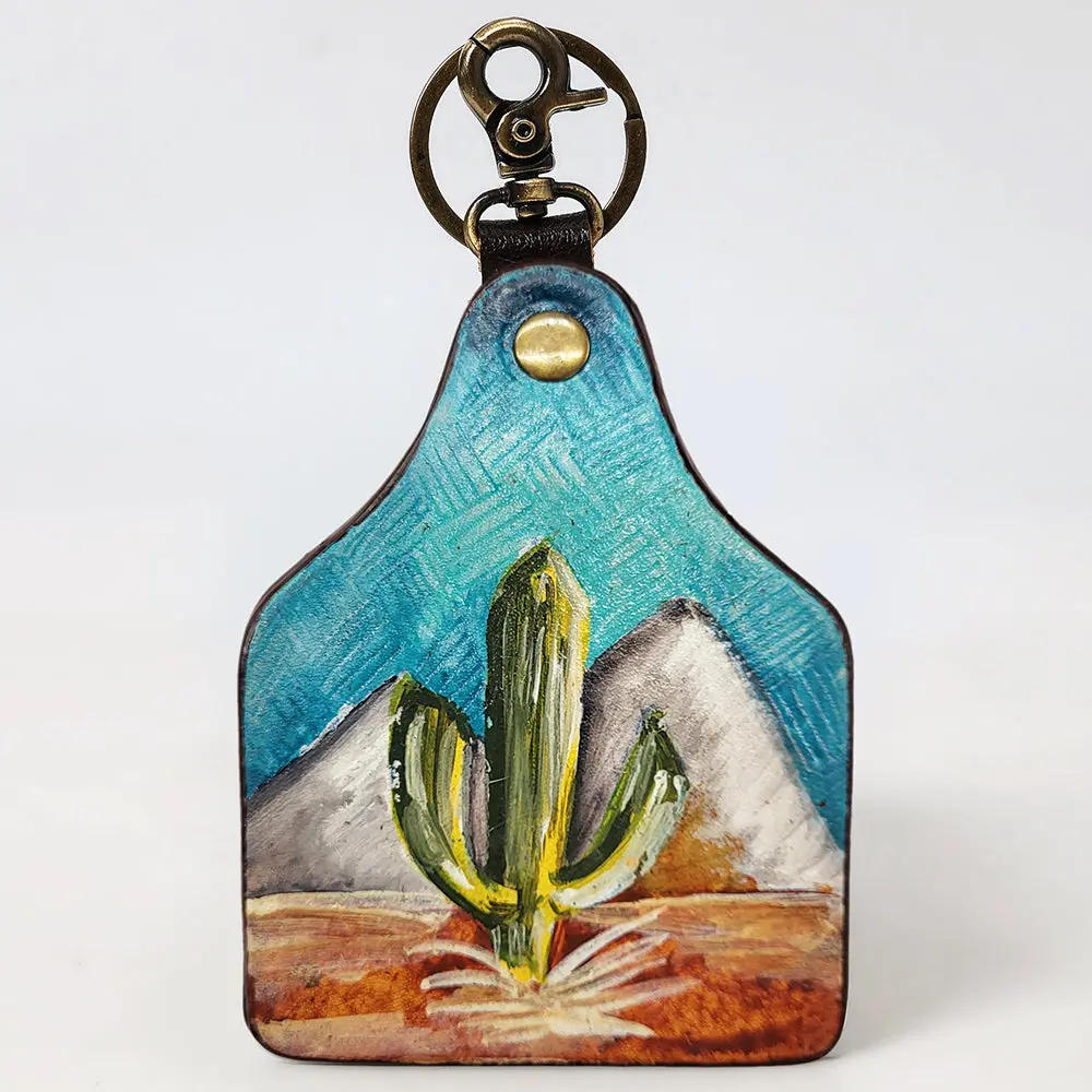 American Darling Adkrm134 Hand Painted Genuine Leather Keyring Key Chain 1
