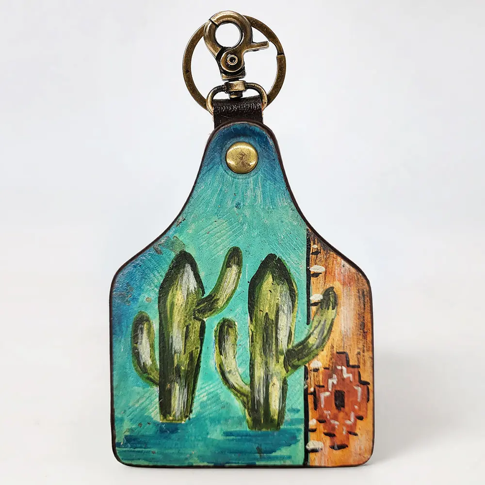 American Darling Adkrm137 Hand Painted Genuine Leather Keyring Key Chain 1