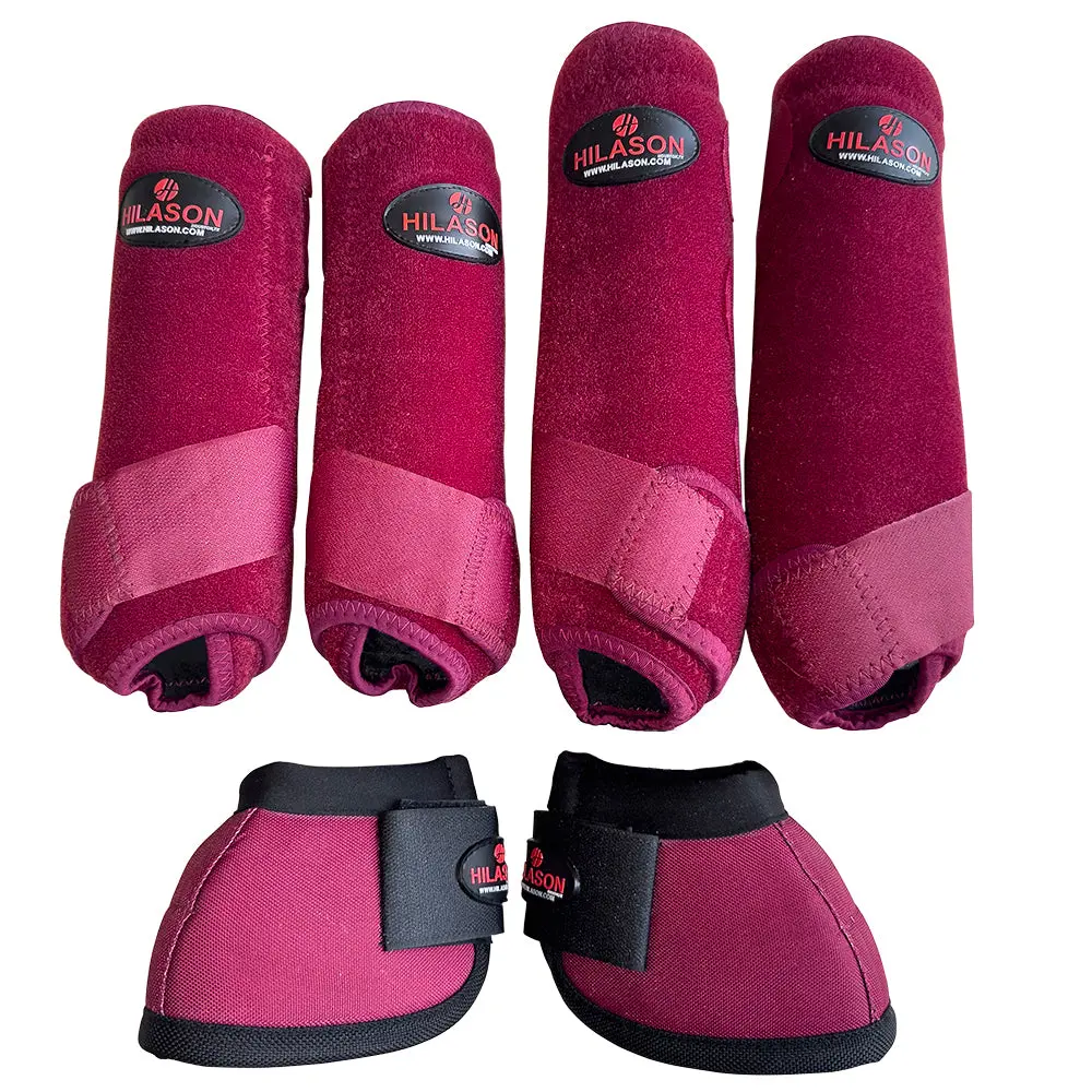 Hilason Horse Medicine No Turn Bell Boots Sports Front Rear Hind Leg Protective 1