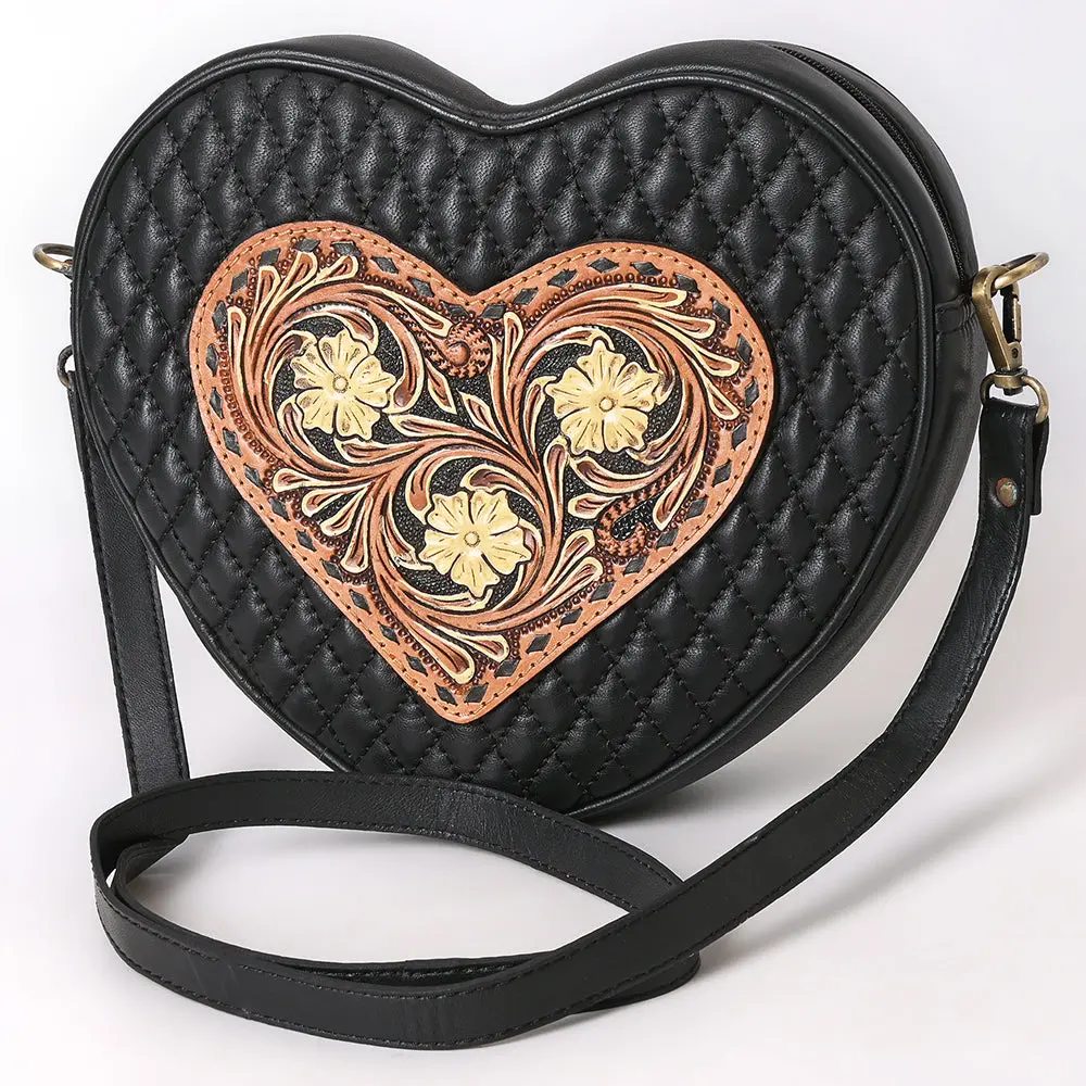 American Darling Canteen Hand Tooled Genuine Leather Women Bag Western Handbag Purse 1