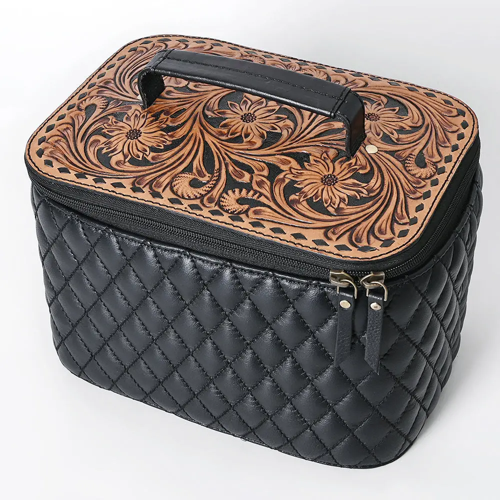 American Darling Jewelry Case Hand Tooled Genuine Leather Women Bag Western Handbag Purse 1