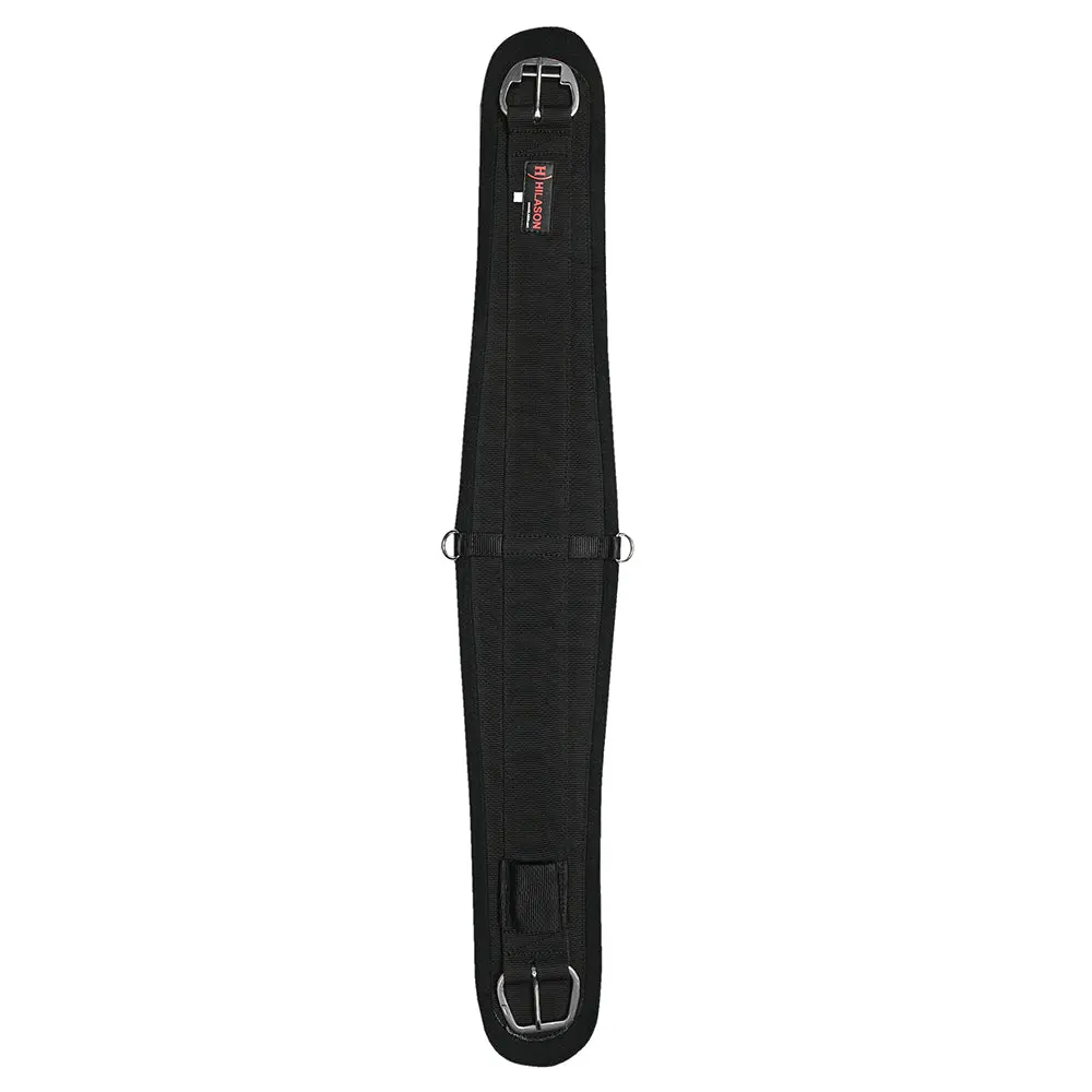 Hilason Western Horse Felt Lined Roper Saddle Cinch Girth Stainless Steel Buckle Black 1
