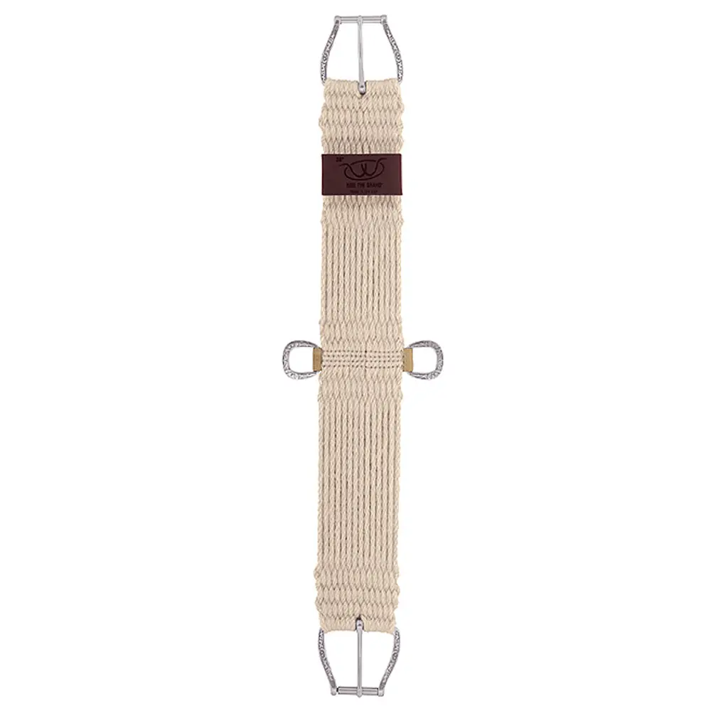 36" Weaver 100% Mohair 27 Strand Straight Cinch Girth W/ Jeremiah Watt Hardware 1
