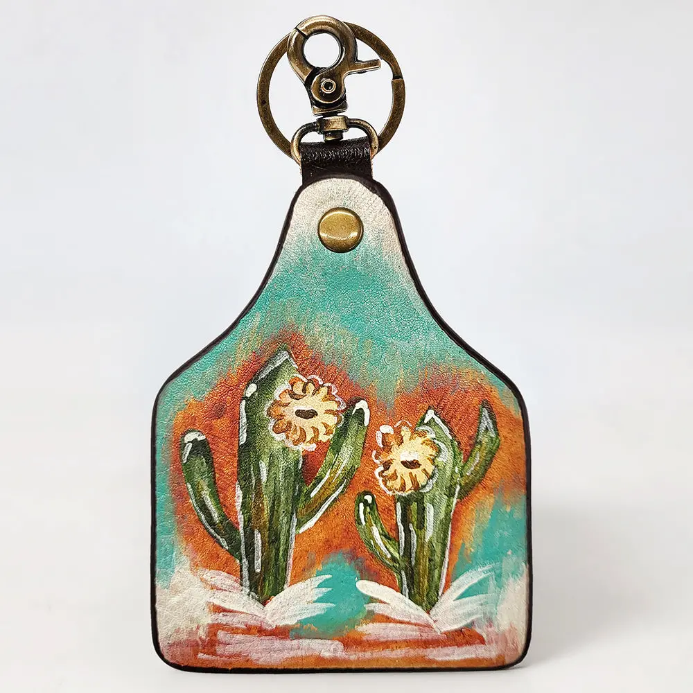 American Darling Adkrm144 Hand Painted Genuine Leather Keyring 1