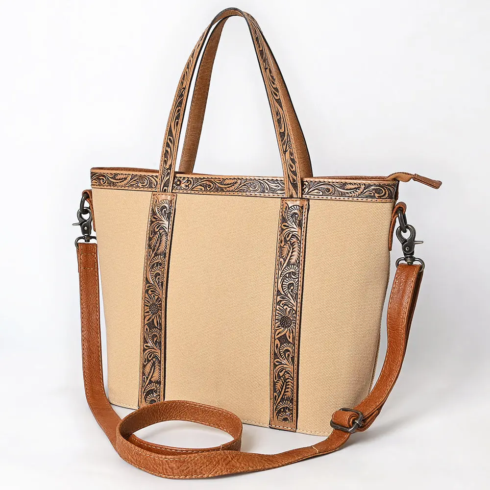 American Darling Western Tote Bag Handcrafted From Full Grain Genuine Leather | Minimalist Design, Double Handles & Top Ykk Zipper 1
