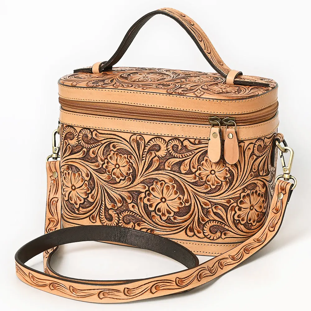 American Darling Jewelry Case Hand Tooled Genuine Western Leather Women Bag Handbag Purse 1