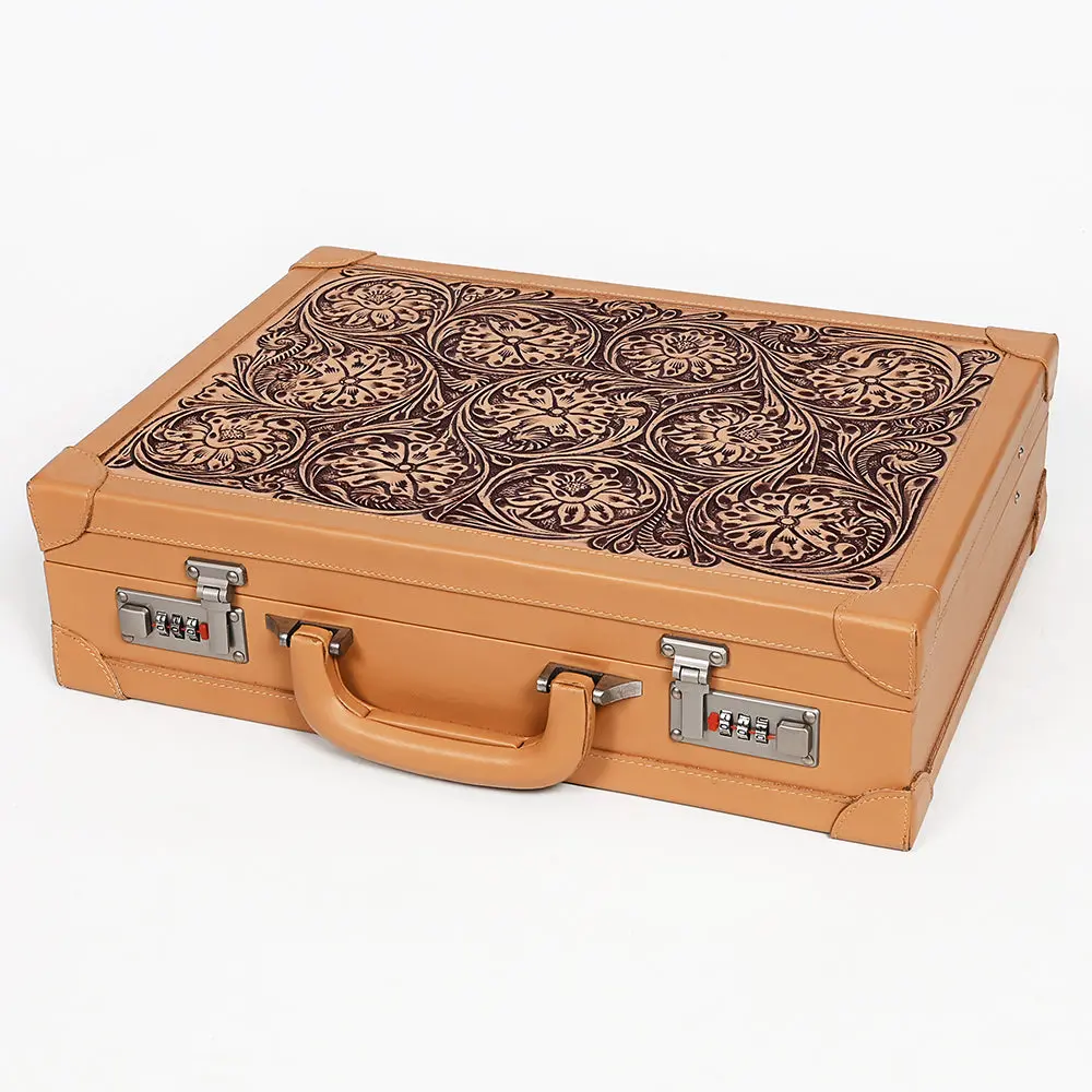 American Darling Jewelry Case Hand Tooled Genuine Leather Women's Bag Western Handbag Purse |Briefcase 1