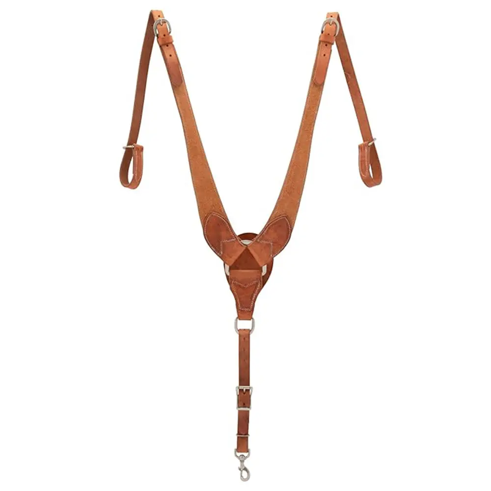 Weaver Leather Horse Breast Collar Rough Out Pulling Genuine Brown 1