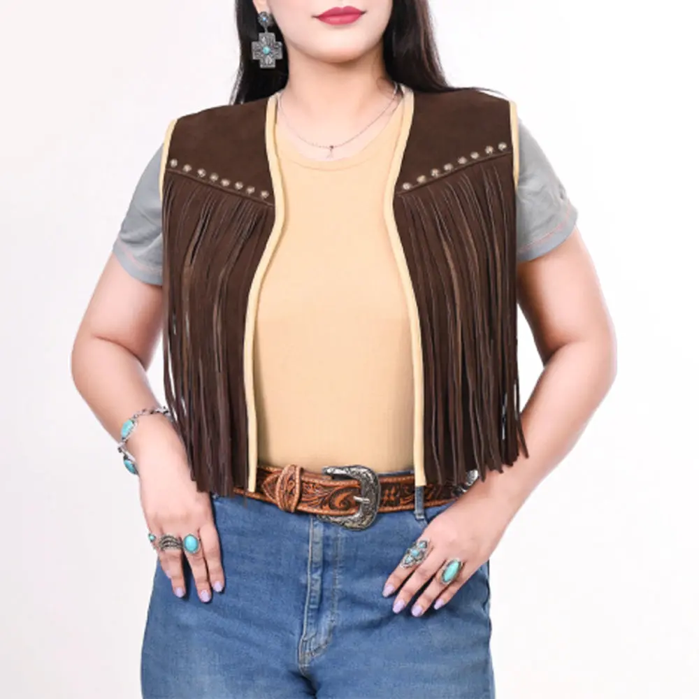 Adjkt056 Genuine Suede Leather Women Jacket Dress Ladies Girl 1